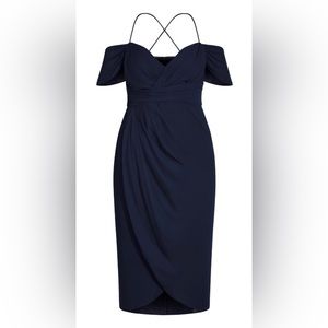 Entwine City Chic Dress - Navy Blue